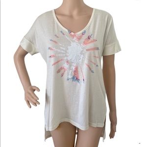 Roxy High Low  T-shirt Crisscross Open Back